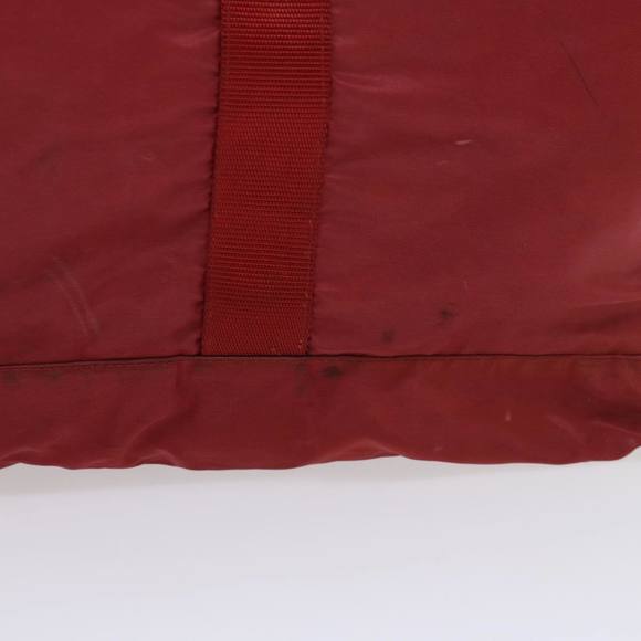PRADA Boston Bag Nylon Red Auth yb360 - Picture 3 of 16
